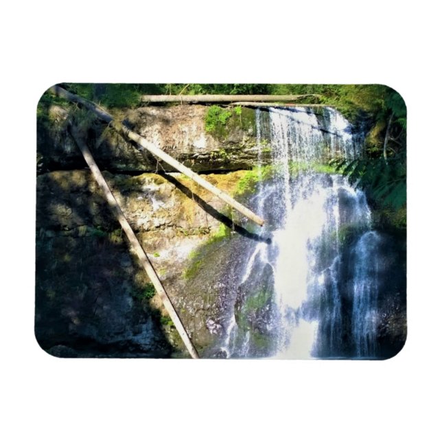 Upper North Falls, Silver Falls, Oregon Magnet (Horizontal)