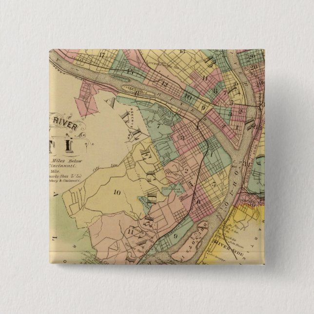 Upper Ohio River and Valley 10 2 Inch Square Button (Front)