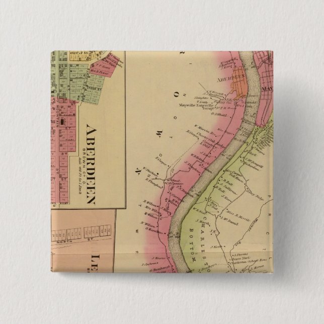 Upper Ohio River and Valley 2 Inch Square Button (Front)