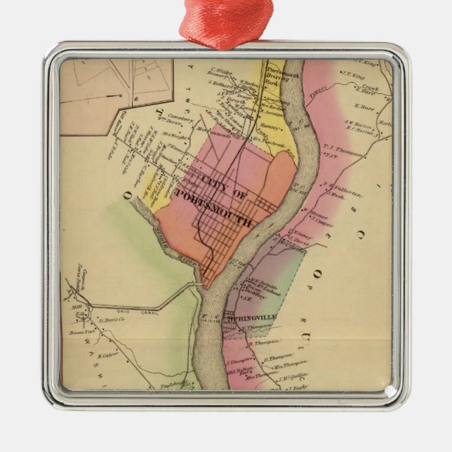 Upper Ohio River and Valley 8 Metal Ornament (Front)