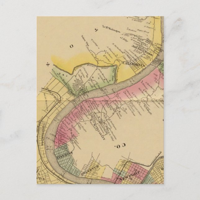 Upper Ohio River and Valley Postcard (Front)