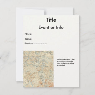 Upper Saranac Lake Détail de l'ancienne carte topo