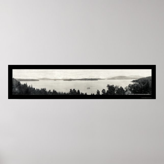 Upper Saranac Lake Photo 1912 Poster (Front)