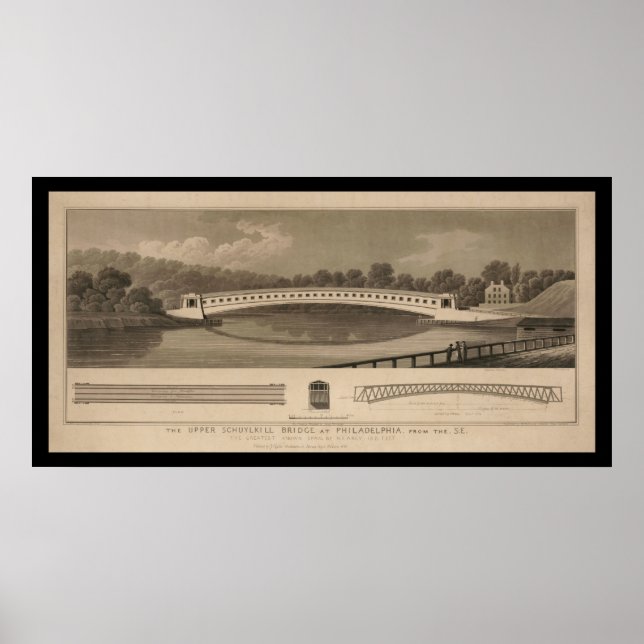 Upper Schuylkill Covered Bridge Philadelphia PA Poster (Front)