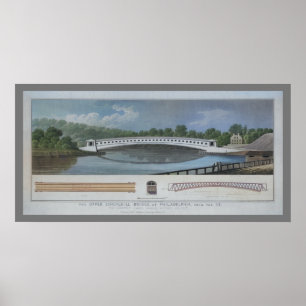 Upper Schuylkill Covered Bridge Philadelphia PA Poster