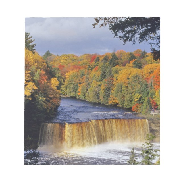 Upper Tahquamenon Falls in UP Michigan in autumn Notepad (Front)