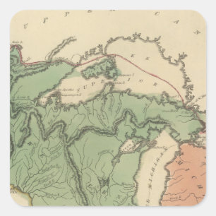 Upper Territories of the the United States Square Sticker