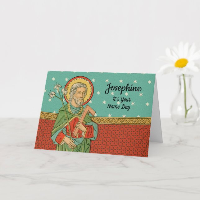 Upper Torso of St. Joseph (Detail; VVP 09) Card (Small Plant)