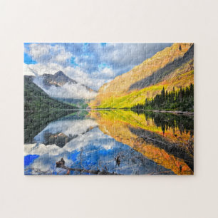 Upper Two Medicine Lake at Sunrise Jigsaw Puzzle