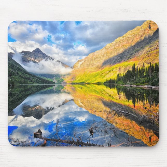 Upper Two Medicine Lake at Sunrise Mouse Pad (Front)
