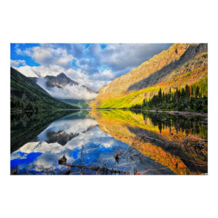Upper Two Medicine Lake at Sunrise Poster