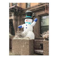Upper West Side Snowman New York City NYC Snow