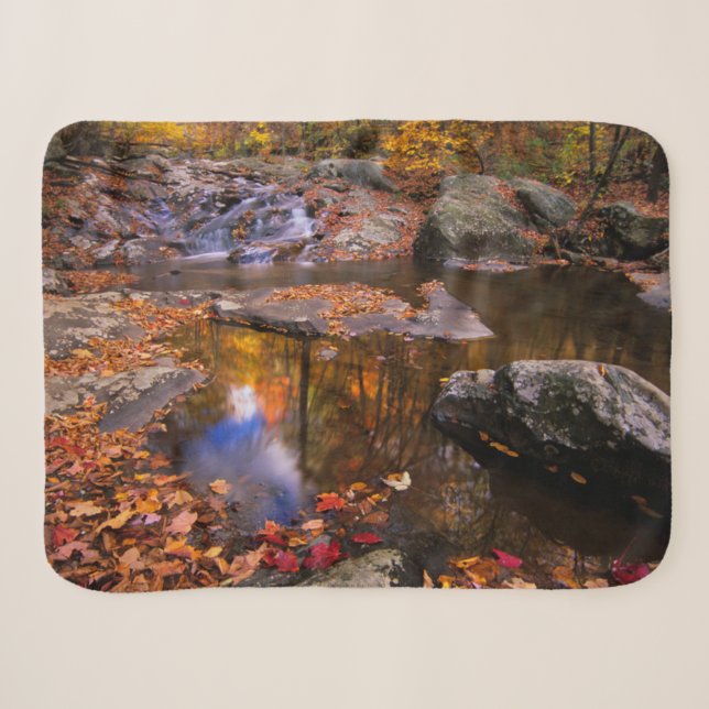 Upper Whiteoak Falls, Shenandoah National Park, VA Sherpa Blanket (Front (Horizontal))