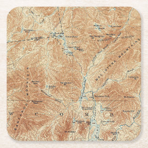 Upper Works, Tahawus Area, Adirondack High Peaks Square Paper Coaster