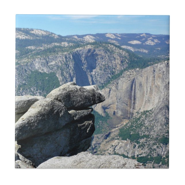 Upper Yosemite Falls from Glacier Point, CA Tile (Front)