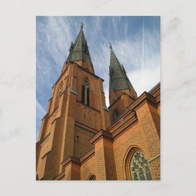 Uppsala Cathedral Sweden Postcard (Front)