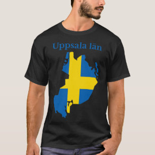 Uppsala County Map Sweden T-Shirt