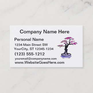Upright Deadwood Bonsai Purple Business Card