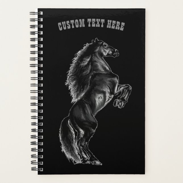 Upright Horse Planner - Custom Text and Colours (Front)