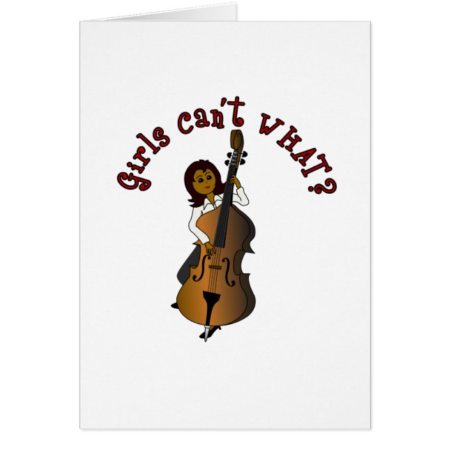 Upright String Double Bass Player Woman (Front)