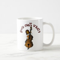 Upright String Double Bass Player Woman