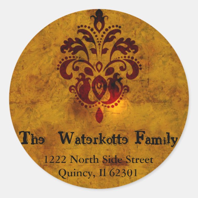 Upscale Fleur Address Label (Front)