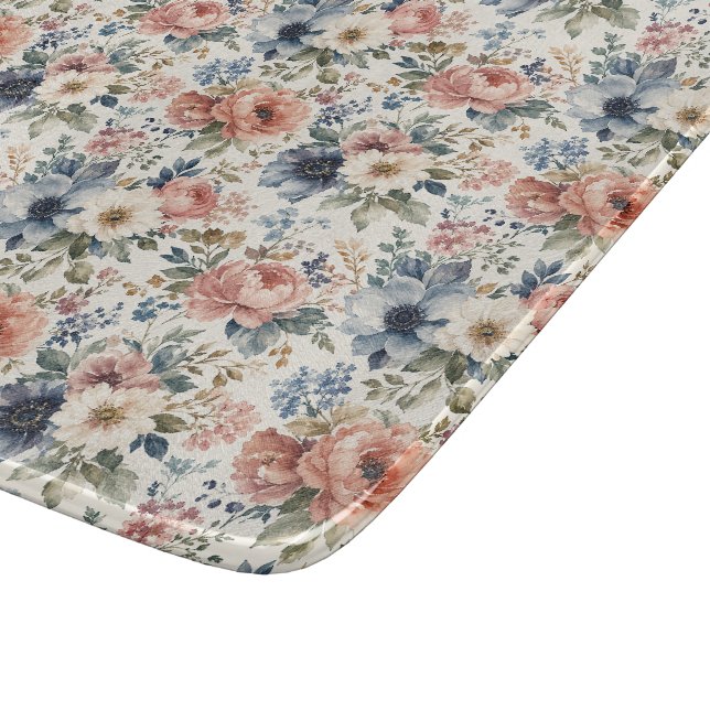 Upscale Hand-Painted Watercolor Clusters Cutting Board (Corner)