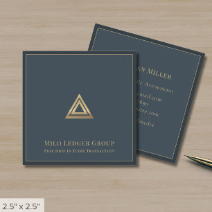 Upscale Luxury Logo Square Business Card