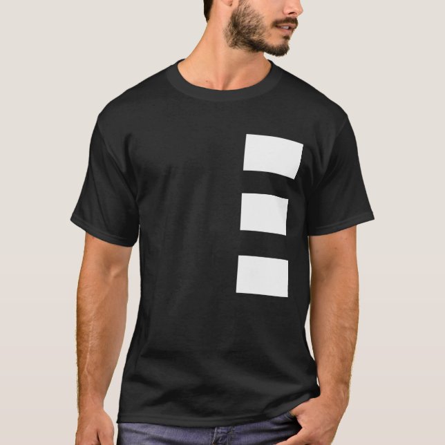 Upscale Man's Black and White T-Shirt (Front)
