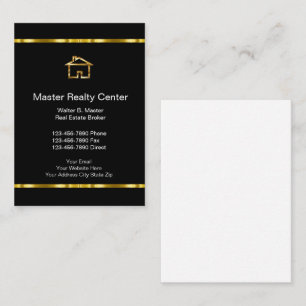 Upscale Real Estate Broker Vertical Business Cards