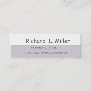 Upscale Simplistic Abstract Art Personal Training Mini Business Card