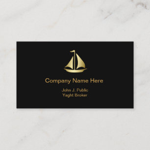 Upscale Yaght Broker Business Cards