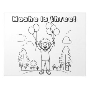 Upsherin colouring page notepad