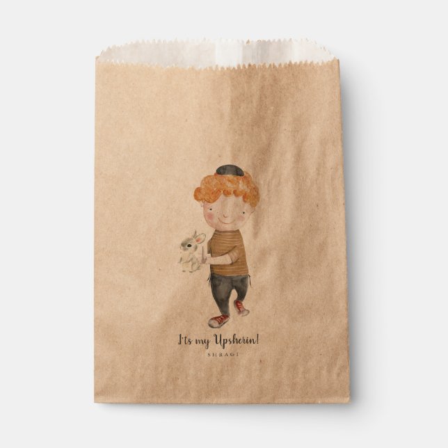Upsherin Forest Animal Party Favoriser les sacs (Devant)