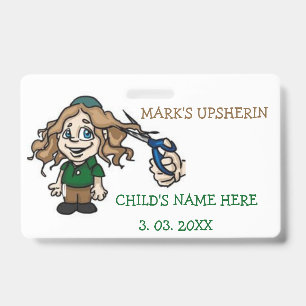 Upsherin I.D Badge Invitation Birthday