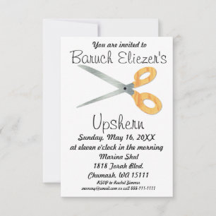 Upshernish Invitation Upshern Upsherin Invitations