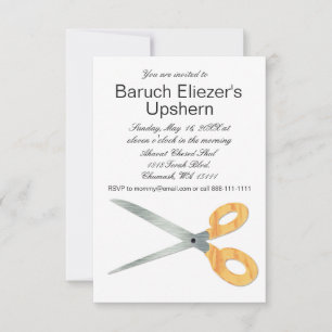 Upshernish Invitation Upshern Upsherin Invitations