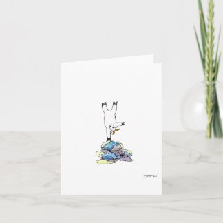 "Upside," blank greeting card
