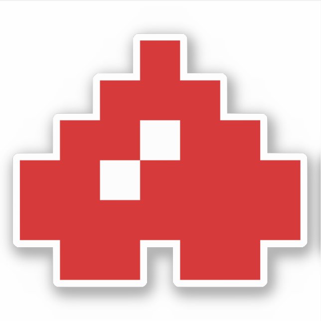 Upside Down 8 Bit Pixel Heart (Front)