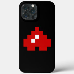 Upside Down 8 Bit Pixel Heart iPhone 13 Pro Max Case
