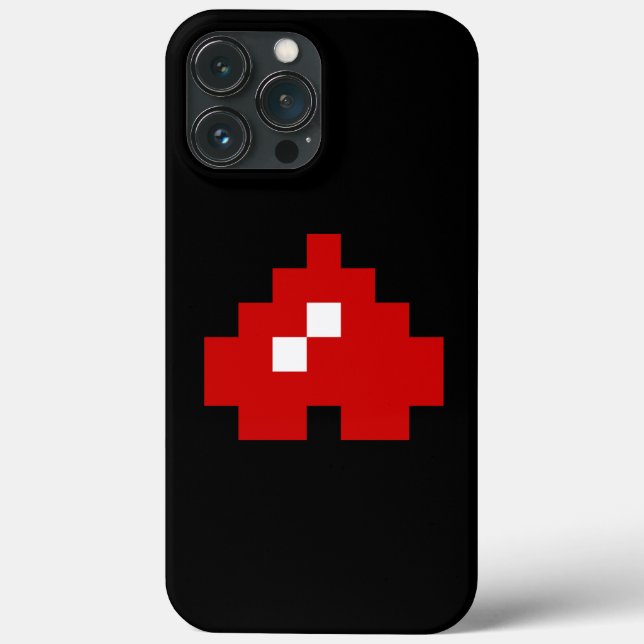Upside Down 8 Bit Pixel Heart Case-Mate iPhone Case (Back)