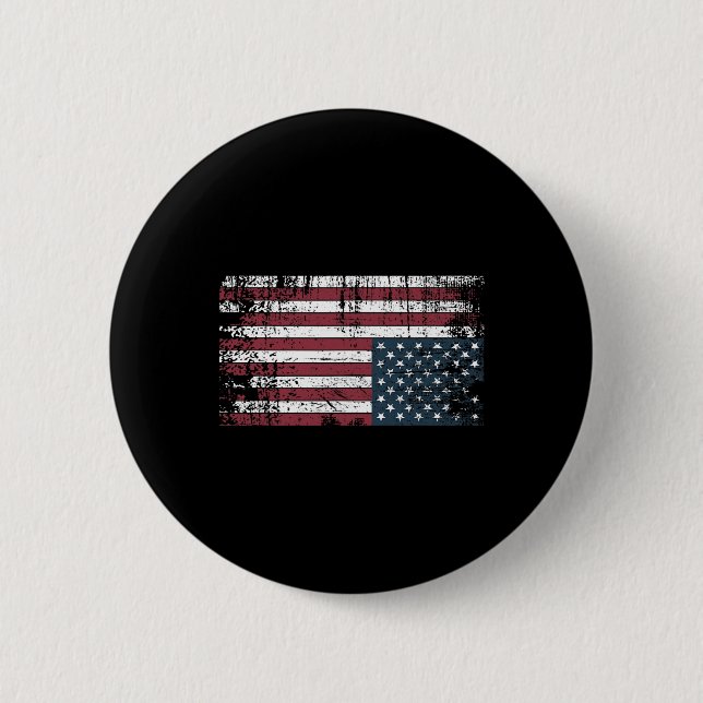 Upside Down American Flag1  2 Inch Round Button (Front)