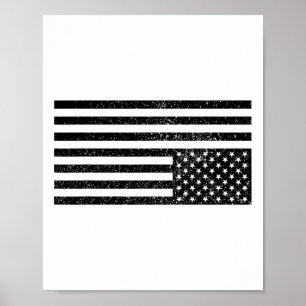 Upside Down American Flag Poster