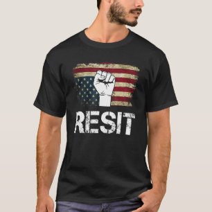 Upside Down American Flag Resist Establishment T-Shirt