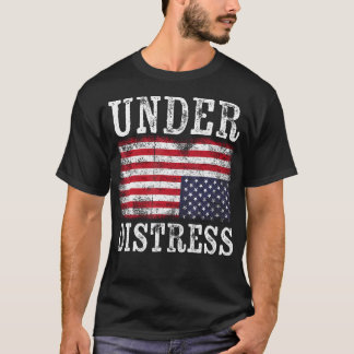 Upside Down American Flag Under Distress United St T-Shirt