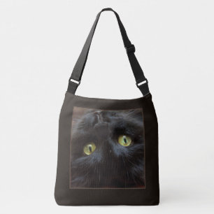 Upside-Down and Right  Side Up Black Cat Crossbody Bag