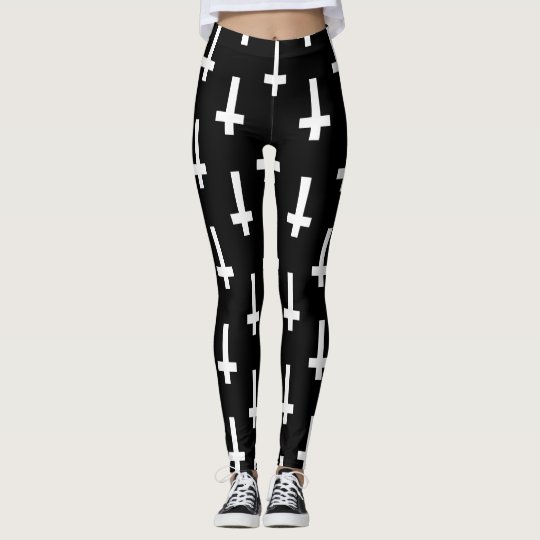 upside down cross leggings