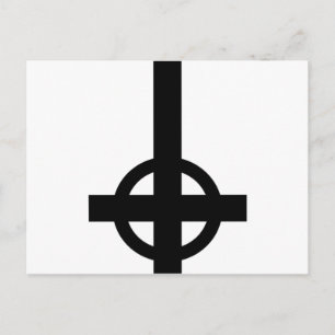 Upside Down Cross Postcard