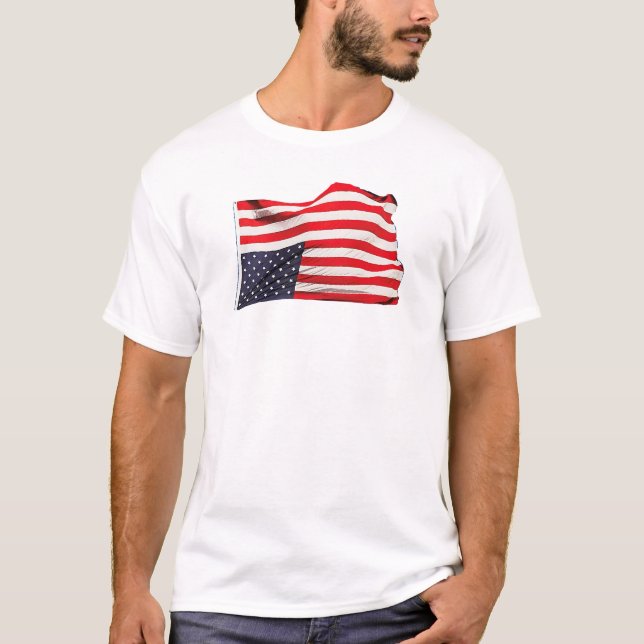 Upside Down Flag In Distress T-Shirt T-Shirt (Front)