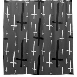 upside down inverted cross grey grey black